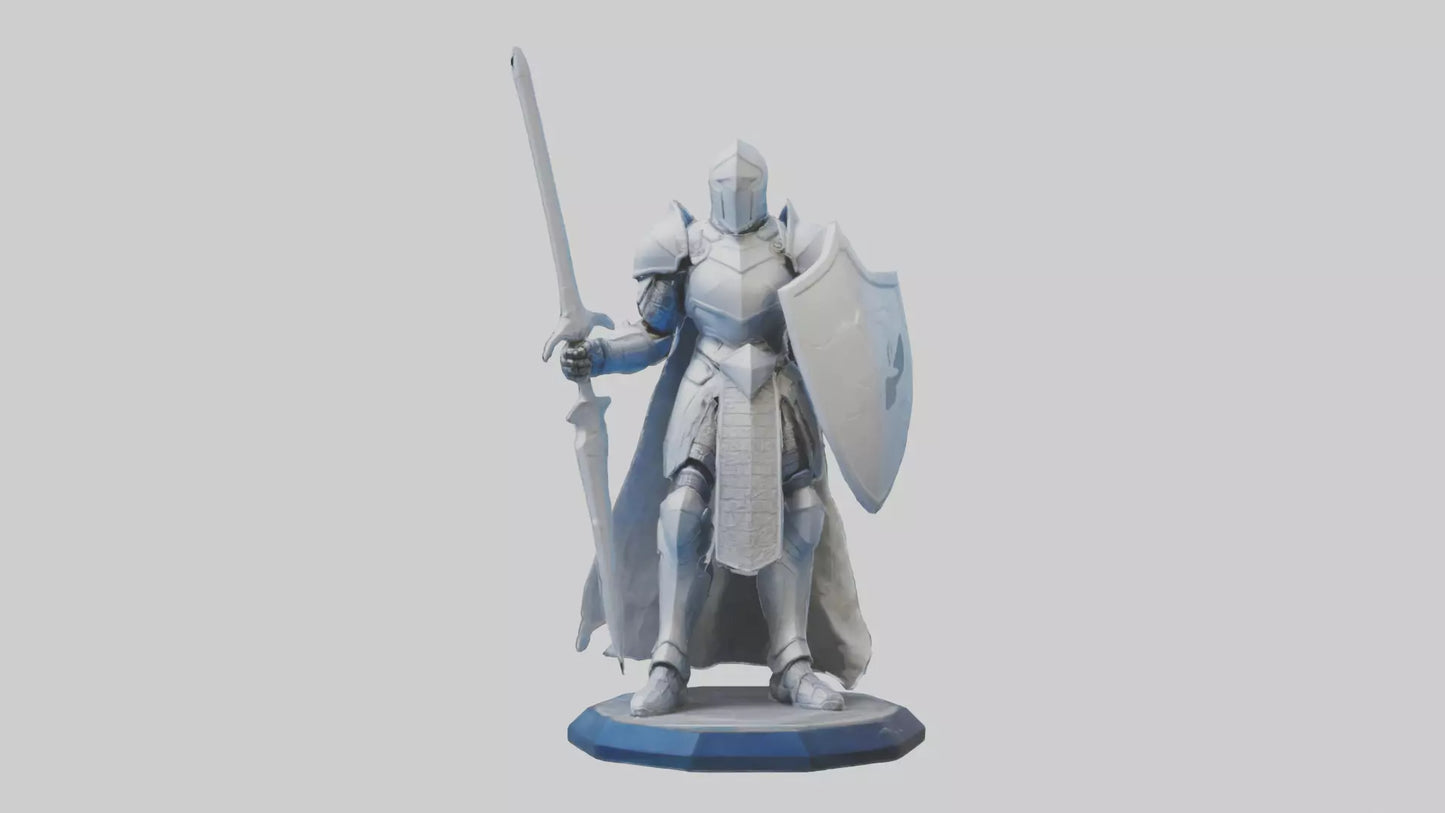 3D model HyperTech Knight statue model VR / AR / low-poly