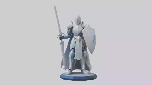 3D model HyperTech Knight statue model VR / AR / low-poly