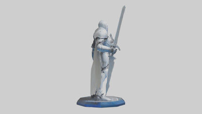 3D model HyperTech Knight statue model VR / AR / low-poly