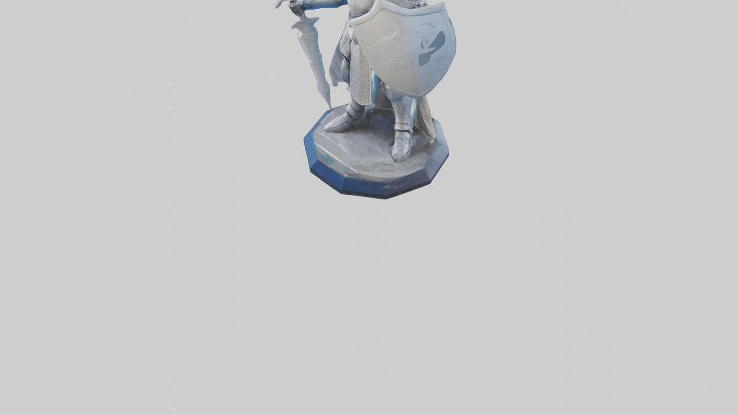 3D model HyperTech Knight statue model VR / AR / low-poly