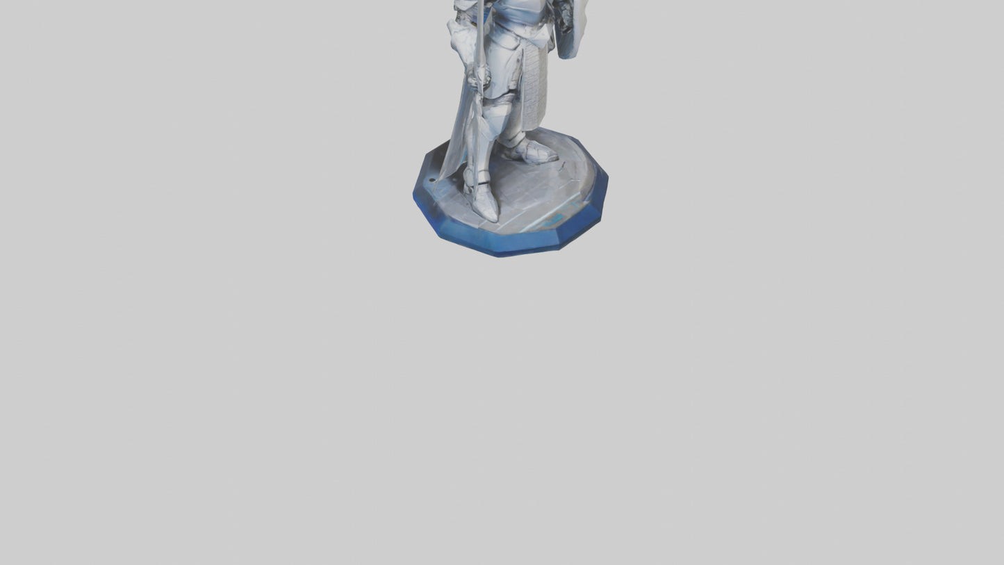 3D model HyperTech Knight statue model VR / AR / low-poly