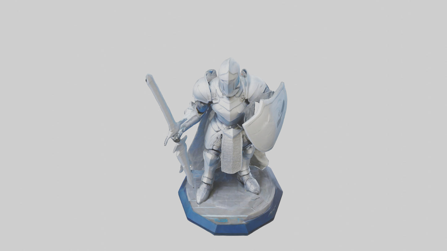 3D model HyperTech Knight statue model VR / AR / low-poly