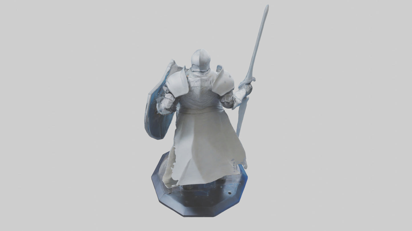 3D model HyperTech Knight statue model VR / AR / low-poly
