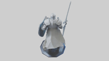 3D model HyperTech Knight statue model VR / AR / low-poly