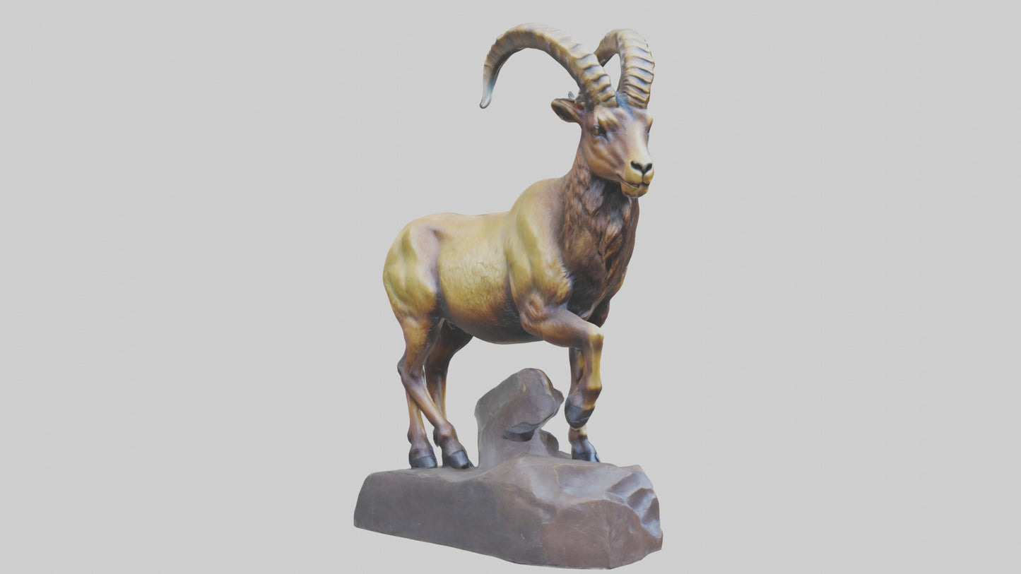3D model Ibex statue model VR / AR / low-poly