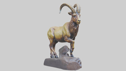 3D model Ibex statue model VR / AR / low-poly