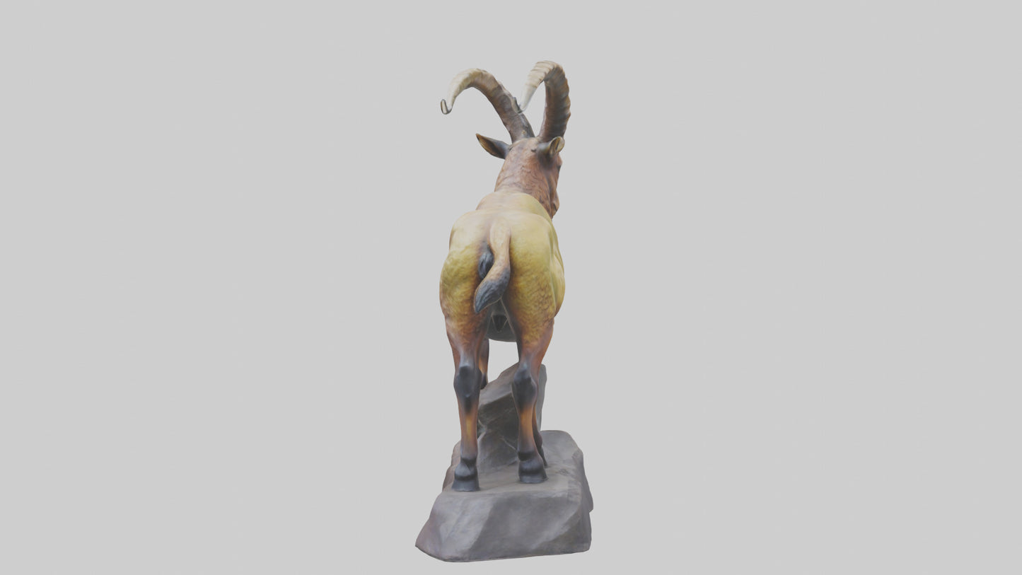 3D model Ibex statue model VR / AR / low-poly