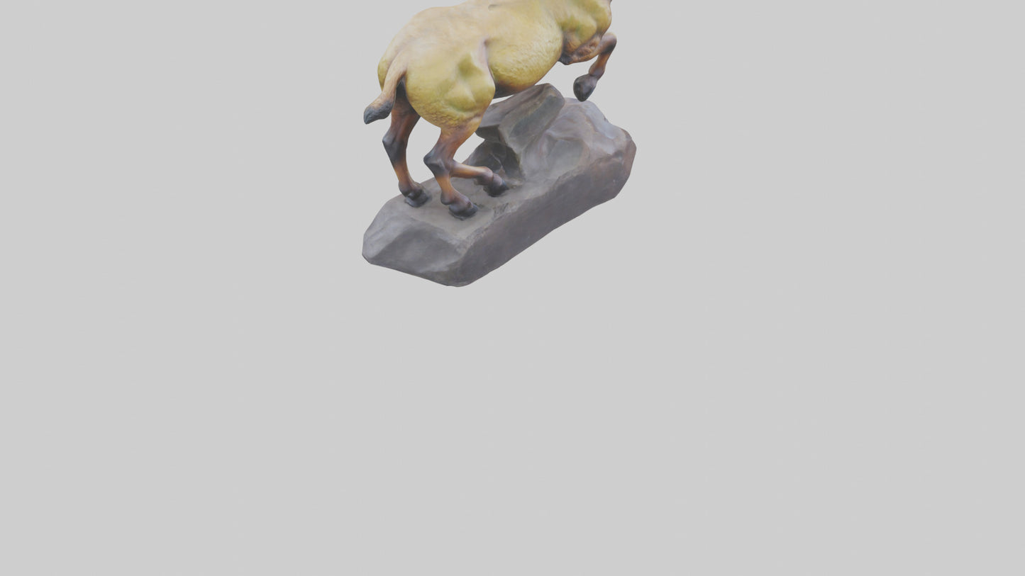 3D model Ibex statue model VR / AR / low-poly
