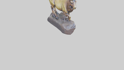 3D model Ibex statue model VR / AR / low-poly