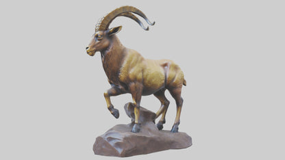 3D model Ibex statue model VR / AR / low-poly