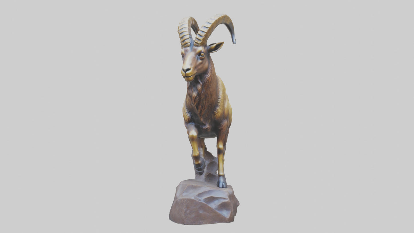 3D model Ibex statue model VR / AR / low-poly