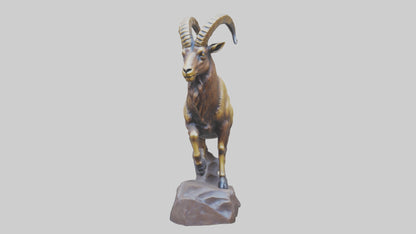 3D model Ibex statue model VR / AR / low-poly