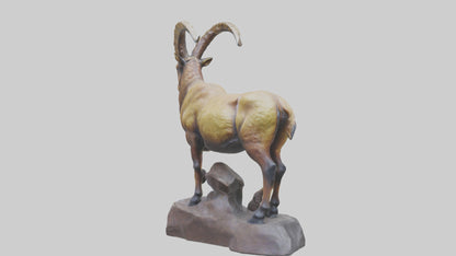 3D model Ibex statue model VR / AR / low-poly