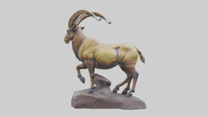 3D model Ibex statue model VR / AR / low-poly