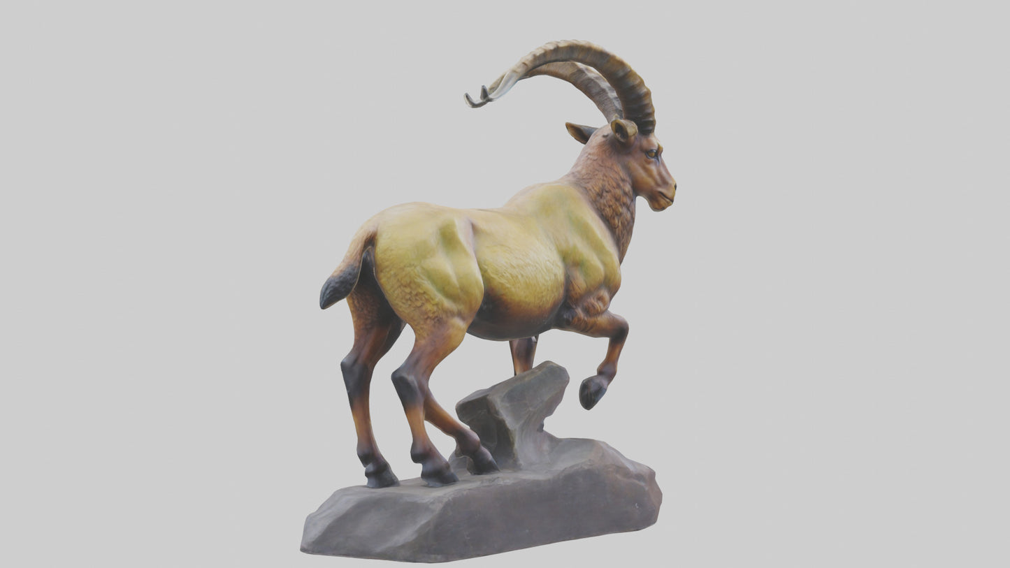 3D model Ibex statue model VR / AR / low-poly