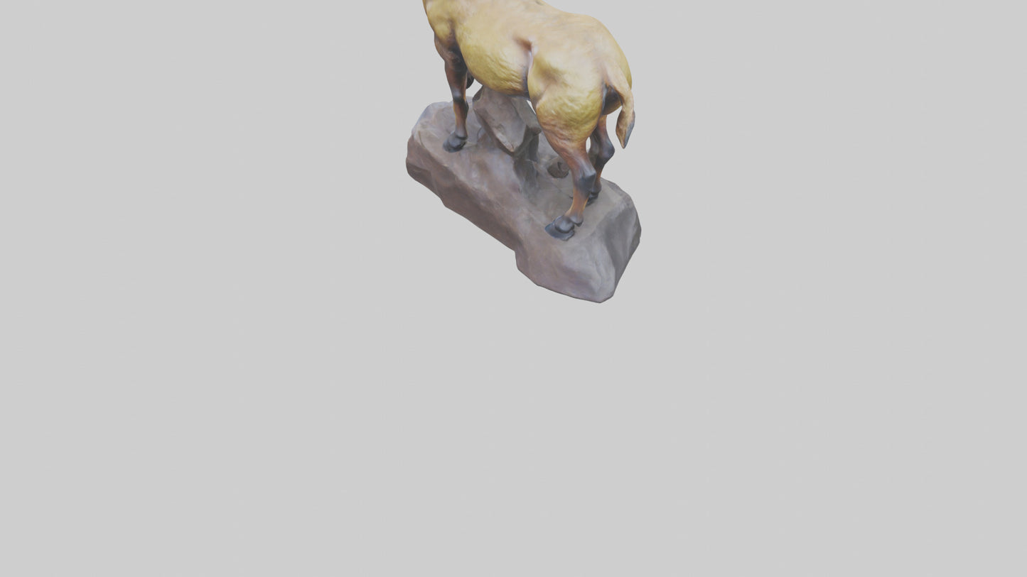 3D model Ibex statue model VR / AR / low-poly