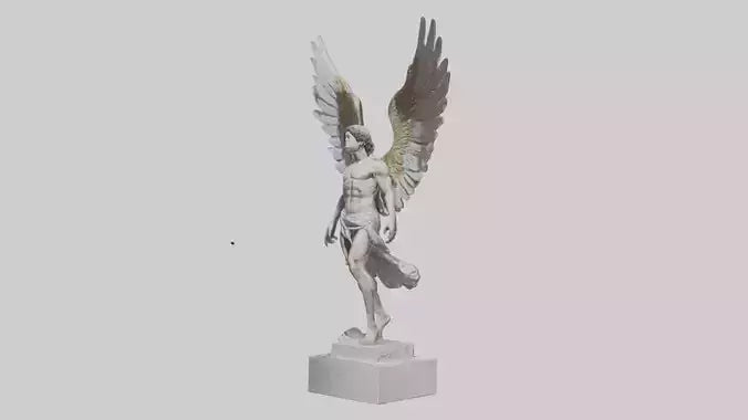 3D model Icarus statue model VR / AR / low-poly