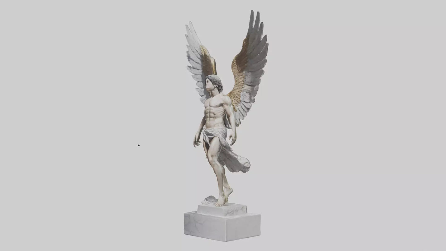 3D model Icarus statue model VR / AR / low-poly