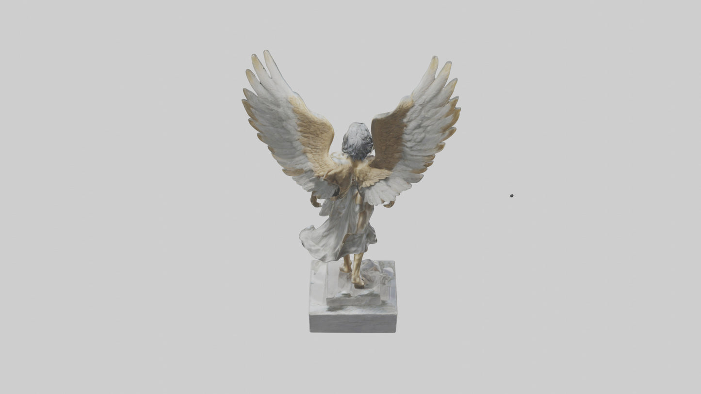 3D model Icarus statue model VR / AR / low-poly