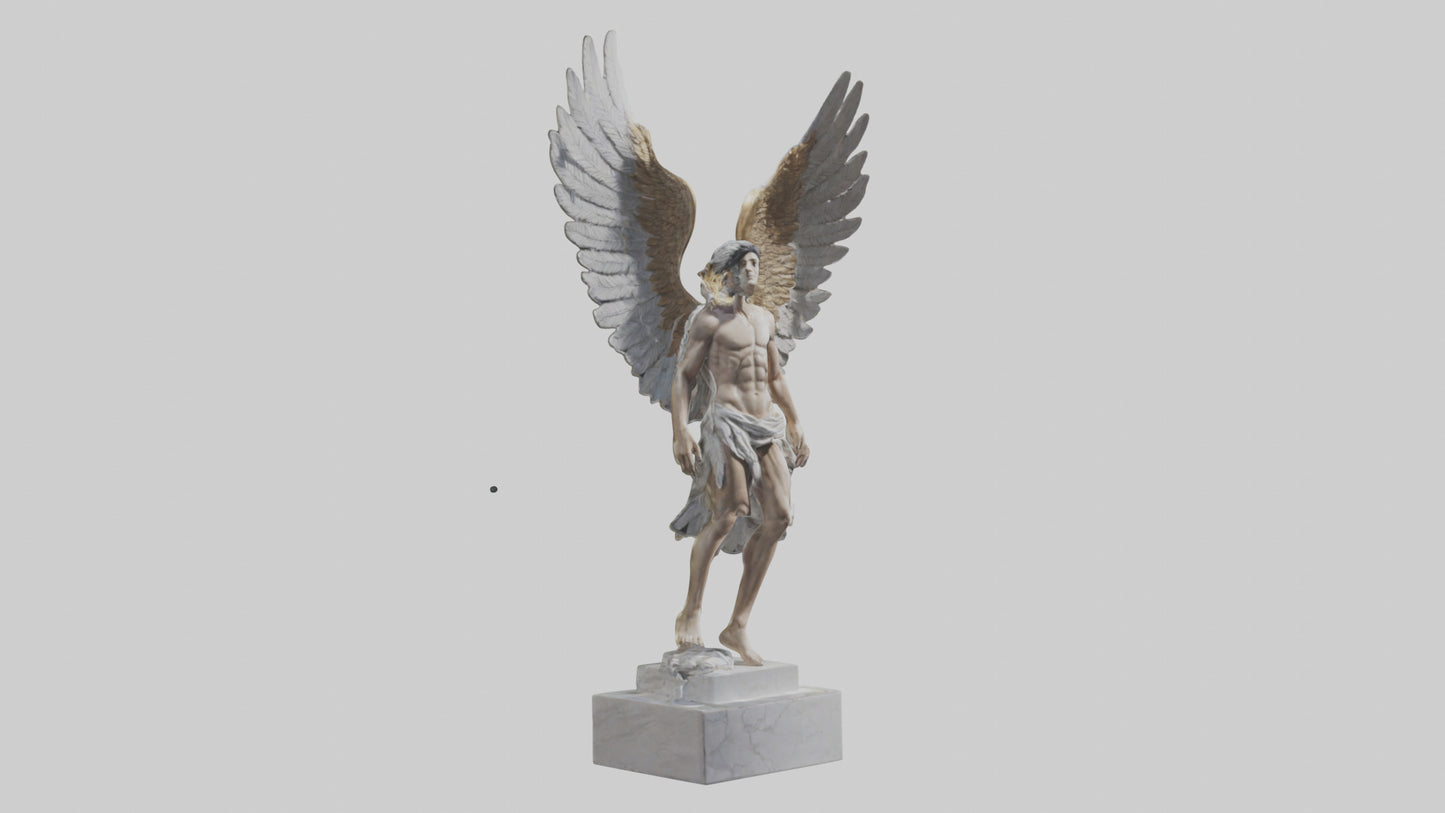 3D model Icarus statue model VR / AR / low-poly