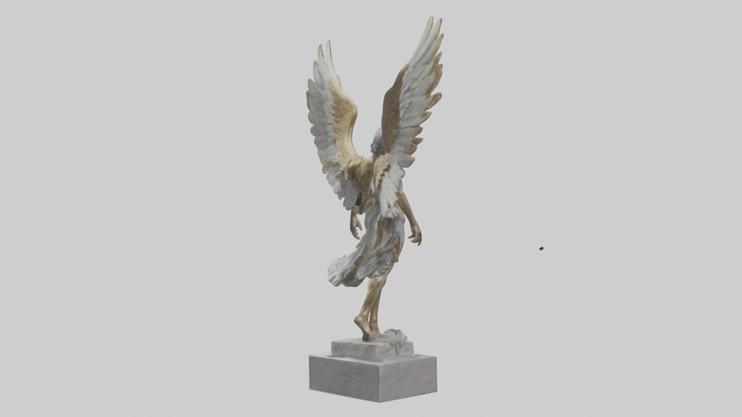 3D model Icarus statue model VR / AR / low-poly