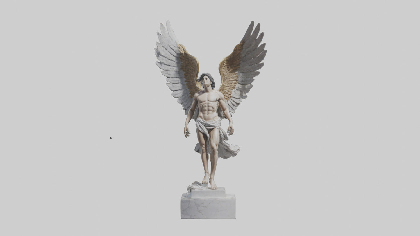 3D model Icarus statue model VR / AR / low-poly