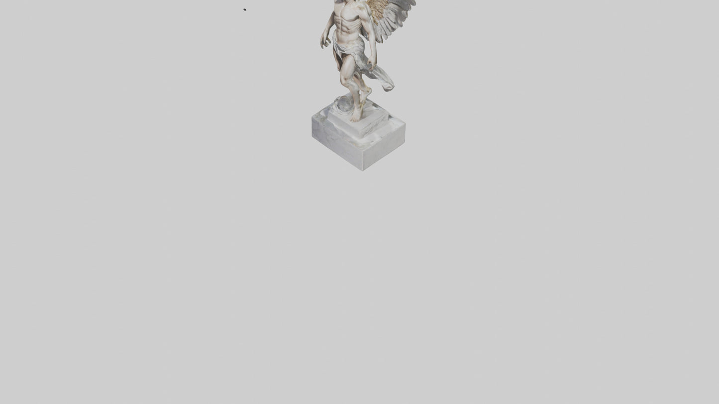 3D model Icarus statue model VR / AR / low-poly