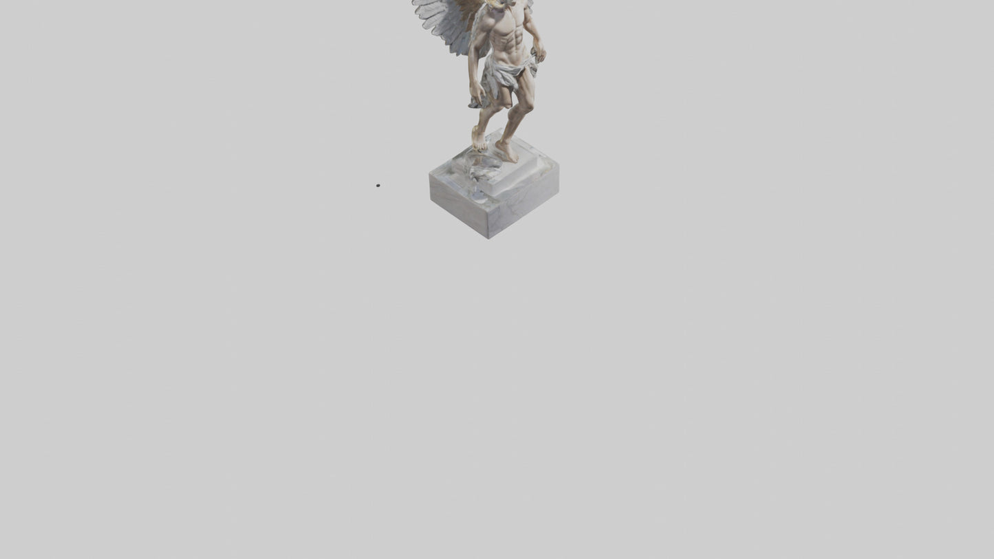 3D model Icarus statue model VR / AR / low-poly