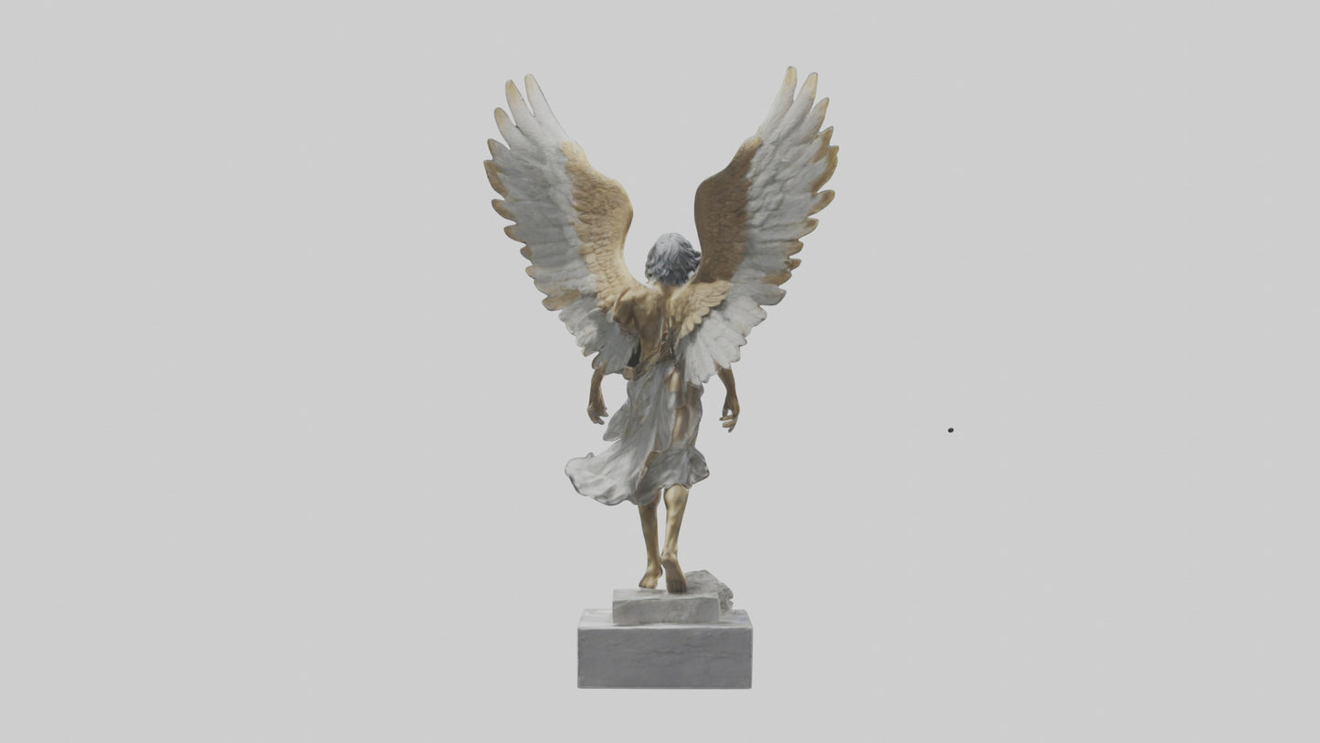 3D model Icarus statue model VR / AR / low-poly