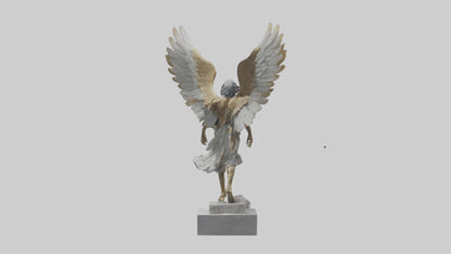 3D model Icarus statue model VR / AR / low-poly