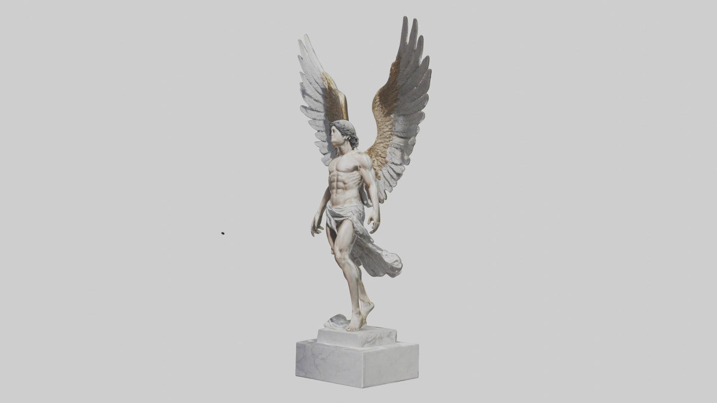 3D model Icarus statue model VR / AR / low-poly