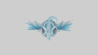 Ice Dragon statue model VR / AR / low-poly
