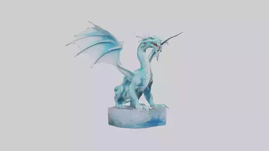 Ice Dragon statue model VR / AR / low-poly