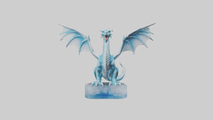 Ice Dragon statue model VR / AR / low-poly