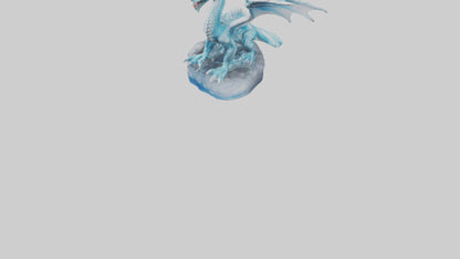 Ice Dragon statue model VR / AR / low-poly