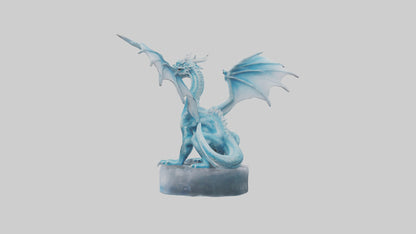 Ice Dragon statue model VR / AR / low-poly
