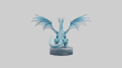 Ice Dragon statue model VR / AR / low-poly