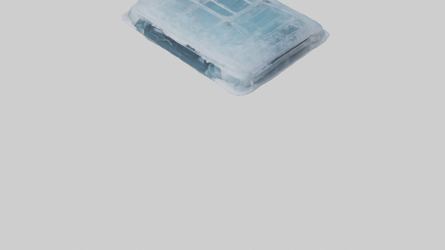 Icecovered Car Roof model VR / AR / low-poly