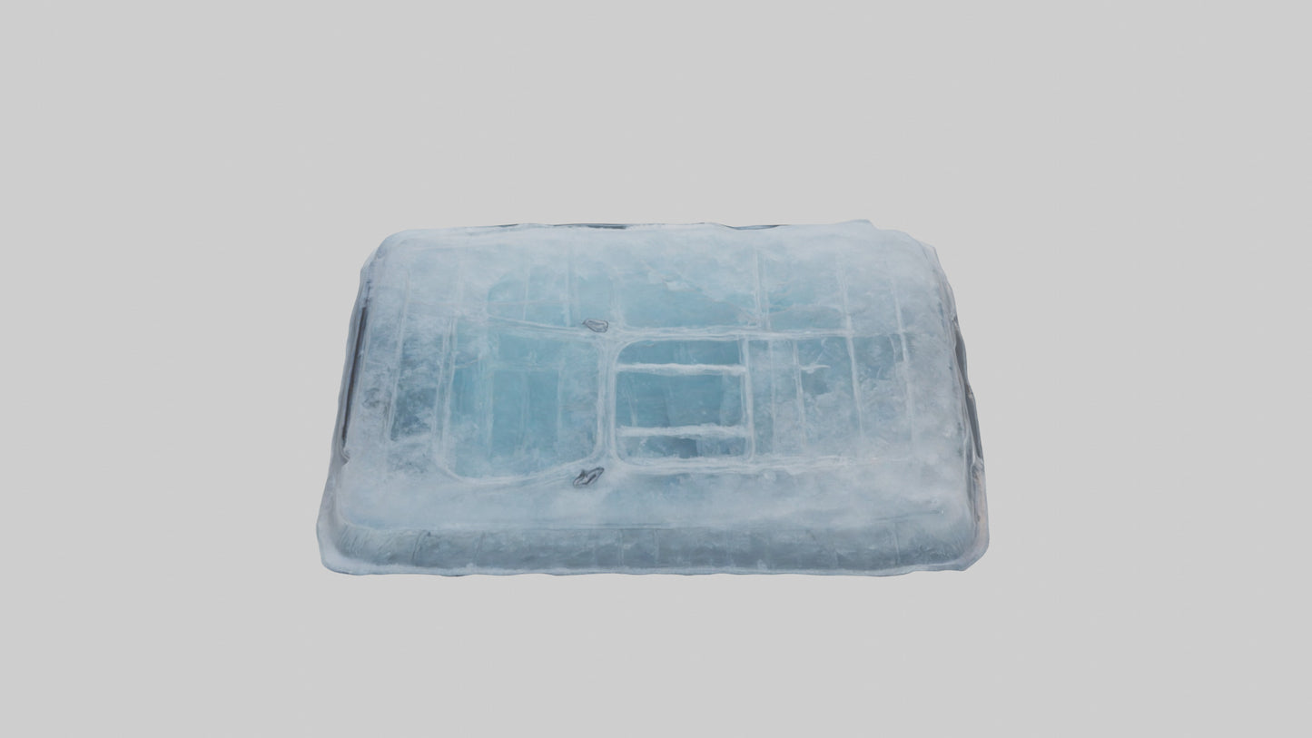 Icecovered Car Roof model VR / AR / low-poly