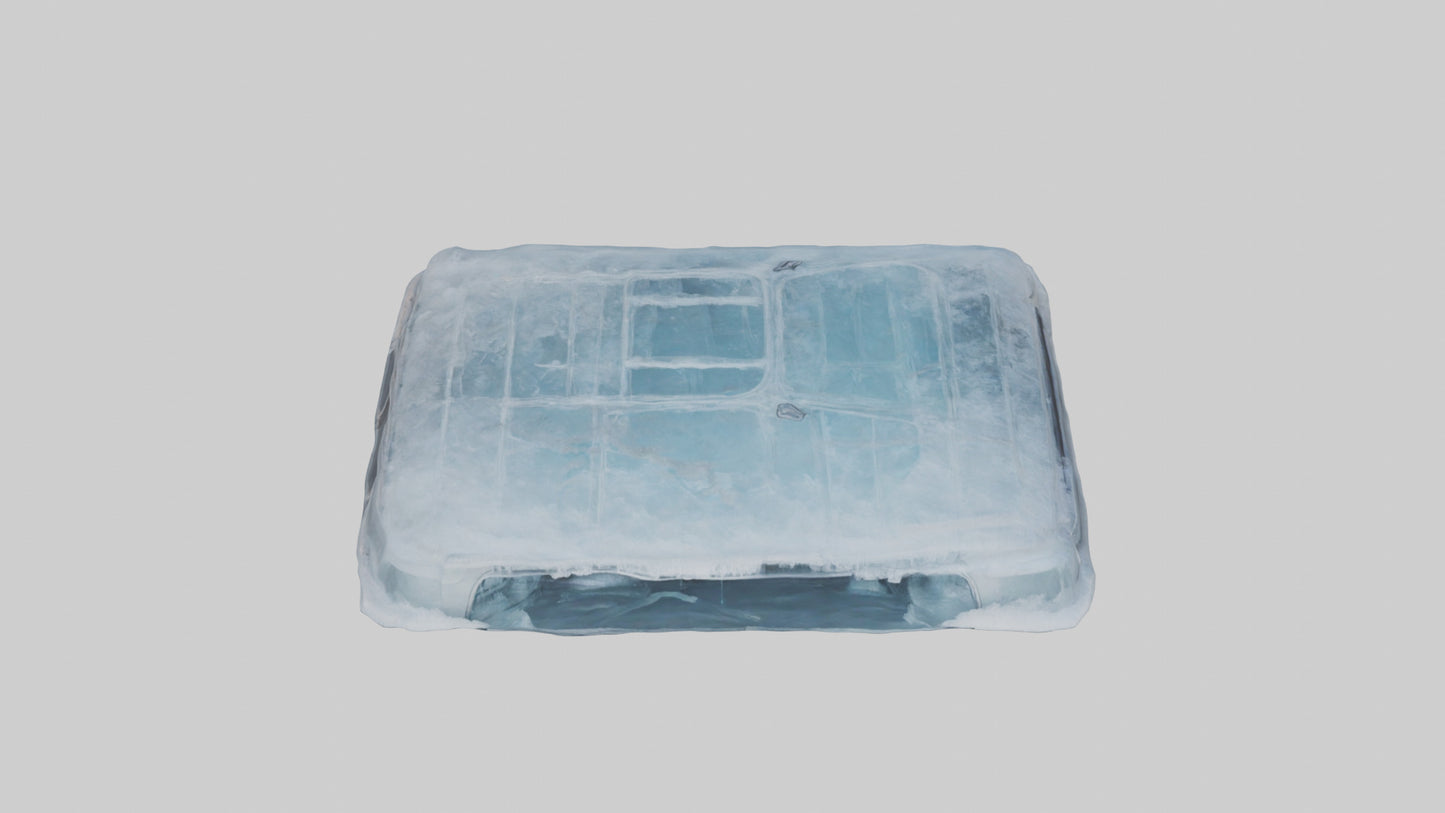 Icecovered Car Roof model VR / AR / low-poly
