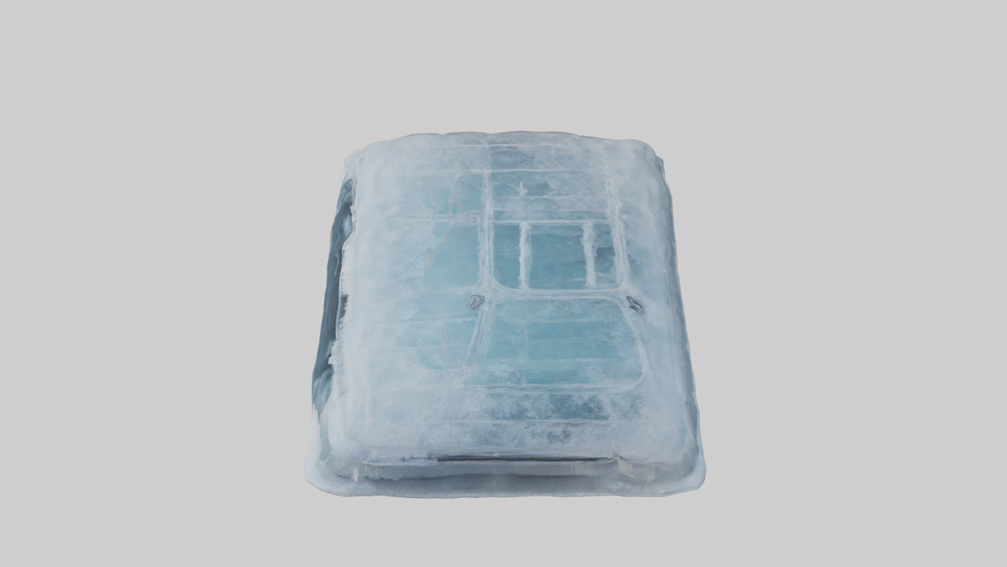 Icecovered Car Roof model VR / AR / low-poly