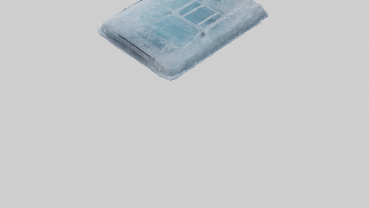 Icecovered Car Roof model VR / AR / low-poly