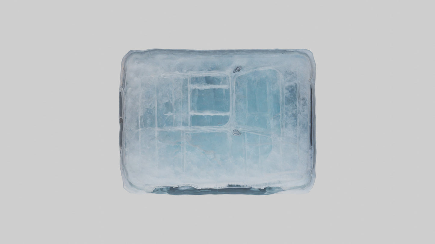 Icecovered Car Roof model VR / AR / low-poly