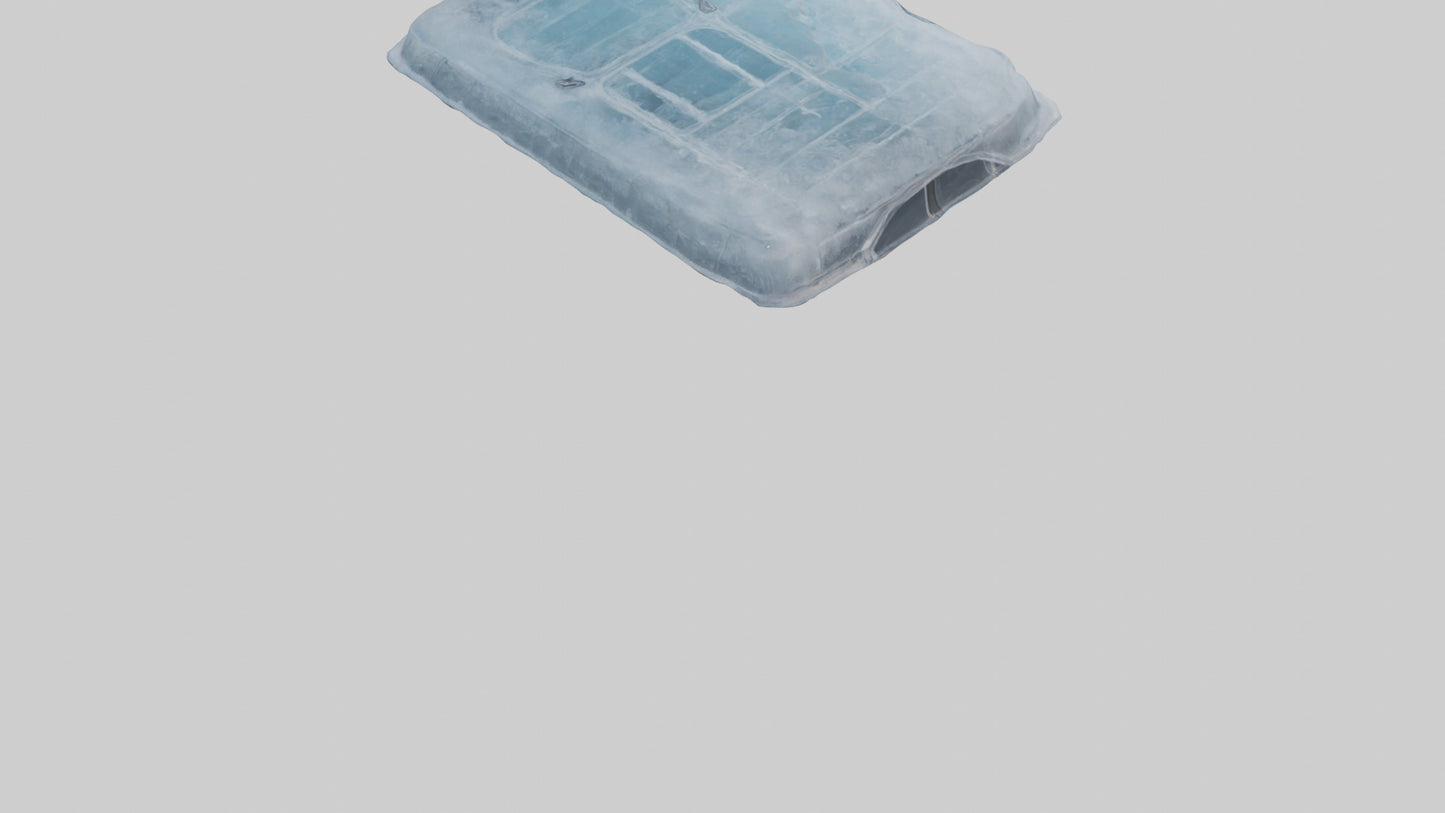 Icecovered Car Roof model VR / AR / low-poly