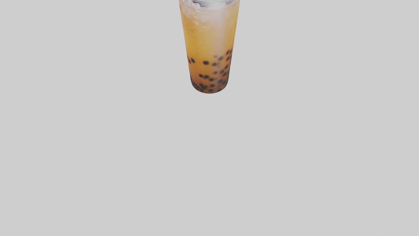 Iced bubble tea model VR / AR / low-poly