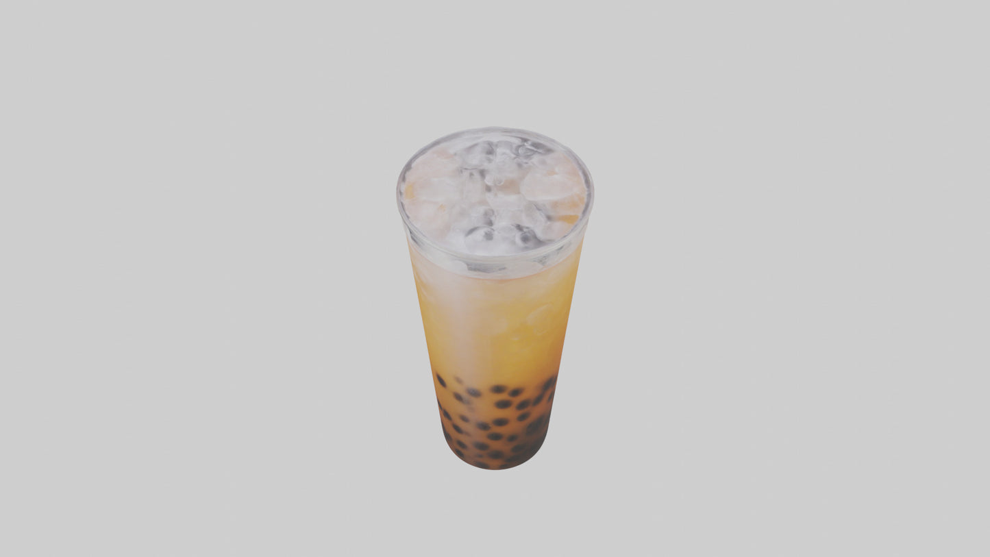 Iced bubble tea model VR / AR / low-poly