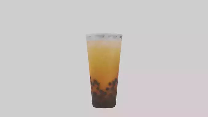Iced bubble tea model VR / AR / low-poly