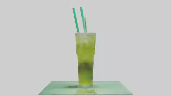 Iced green tea model VR / AR / low-poly