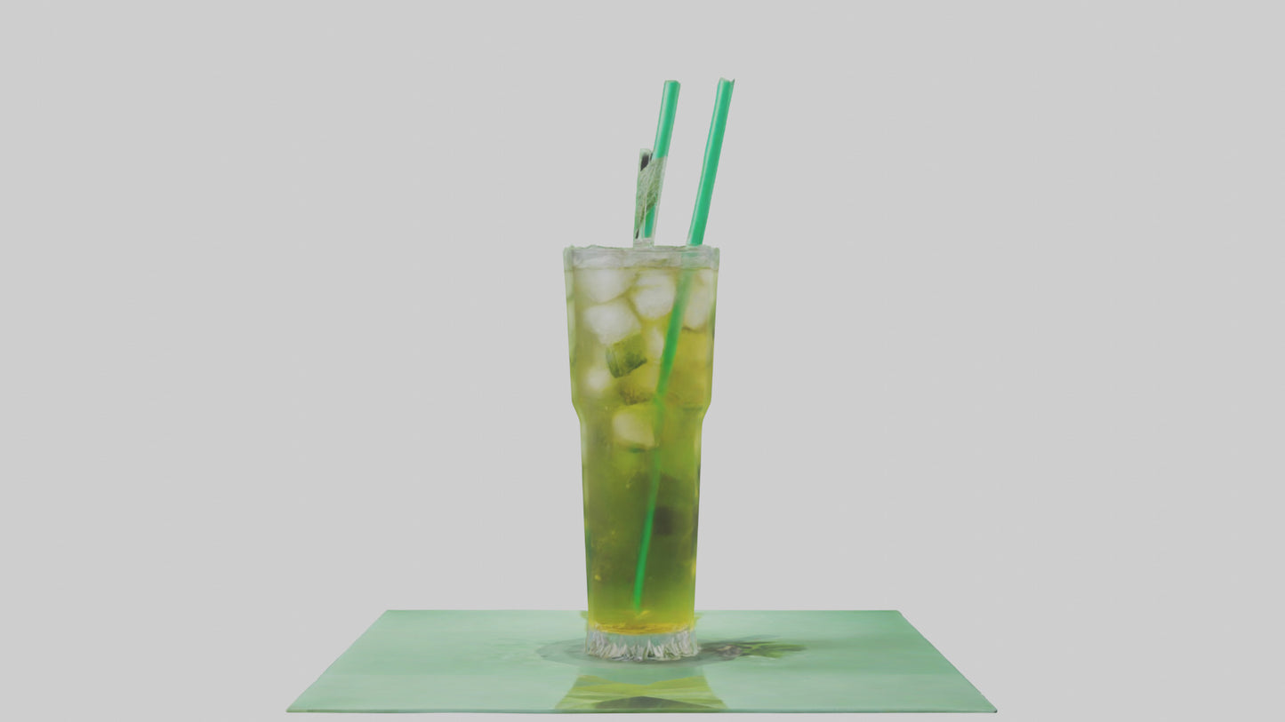 Iced green tea model VR / AR / low-poly