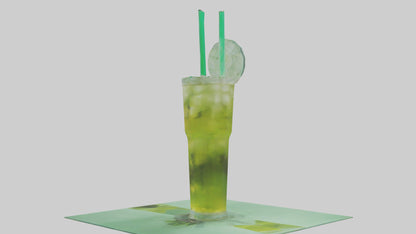 Iced green tea model VR / AR / low-poly